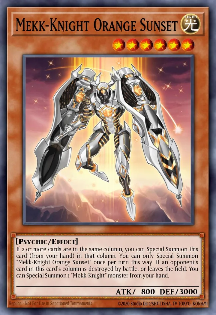 Mekk-Knight Orange Sunset